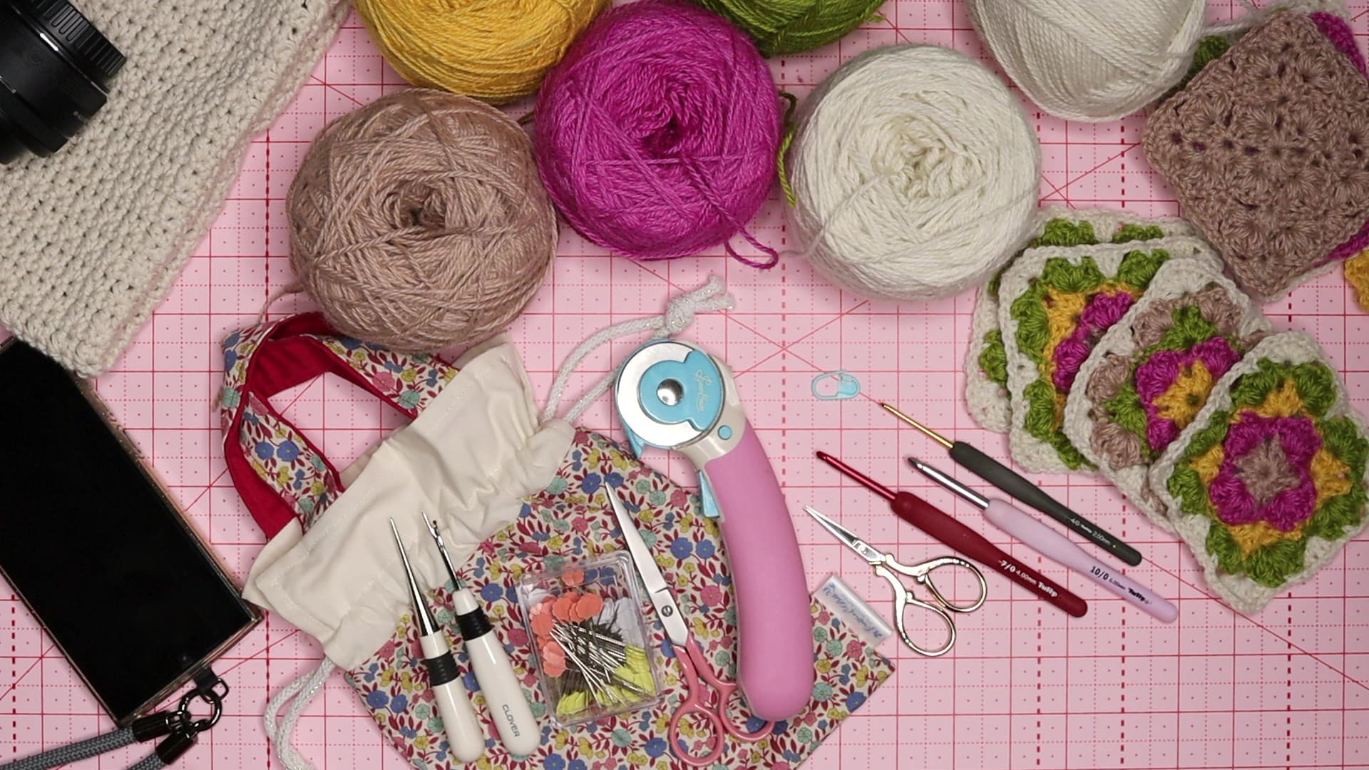 Beth crocheting
