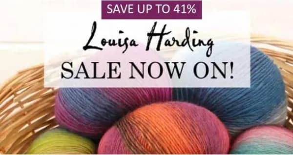 Louisa Harding yarn sale banner
