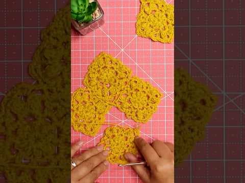 How to join the fourth woodland wildflower granny squares🌸 | Crochet Tutorial