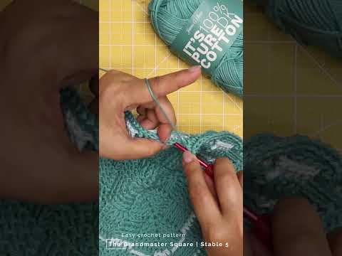The Grandmaster square teaser ♟️ | A crochet chessboard inspired design