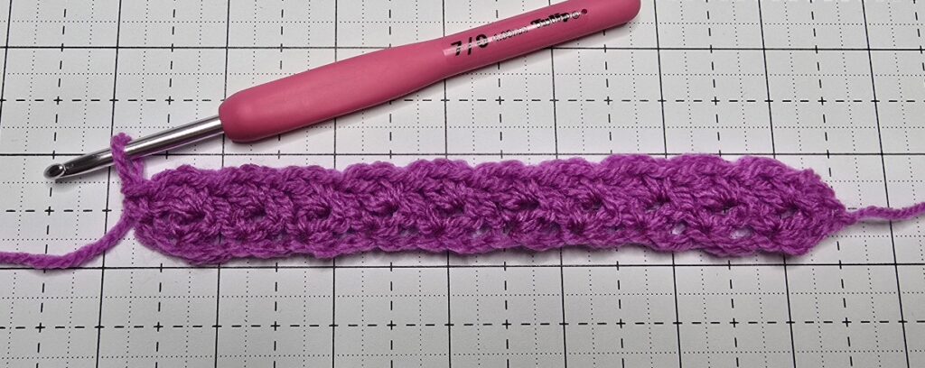 The wattle stitch row 2