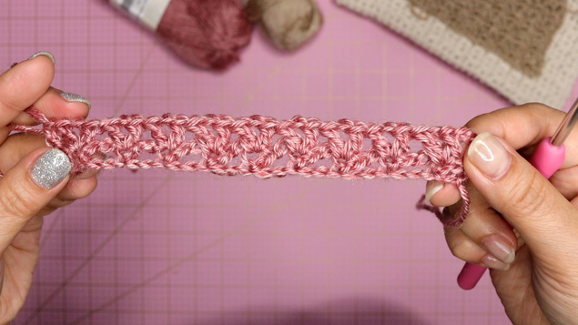 Floating V-stitch row 2