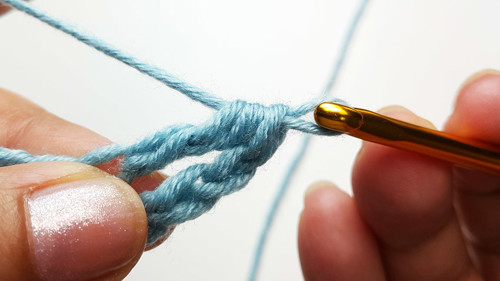 Finish half-treble crochet