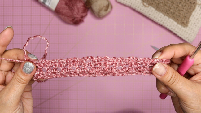 Floating V-stitch row 3