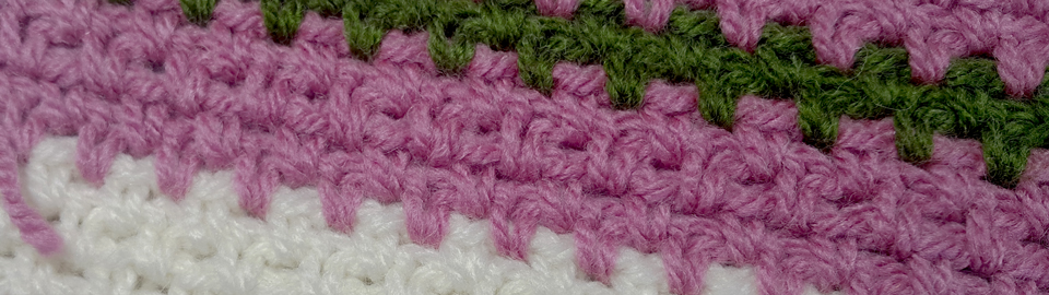 Linen or moss stitch crochet texture