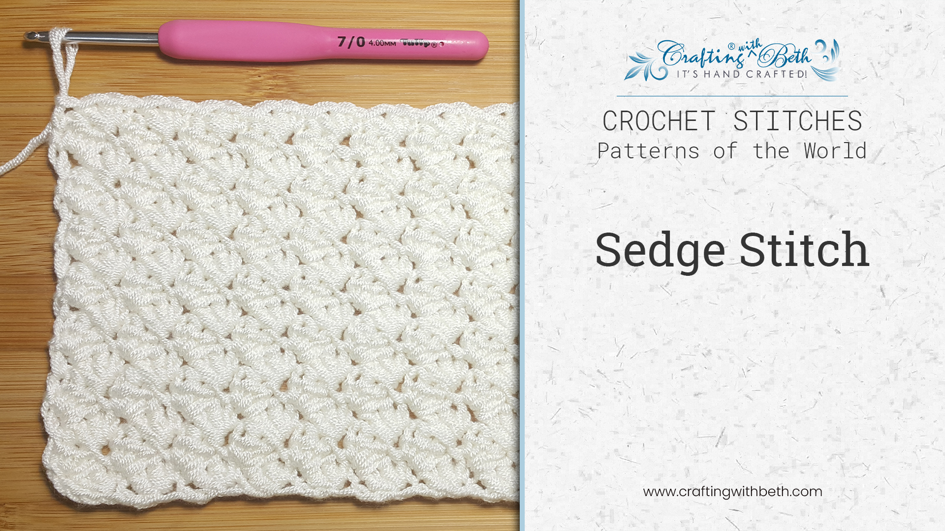 How to Crochet the Sedge Stitch - Crafting with Beth